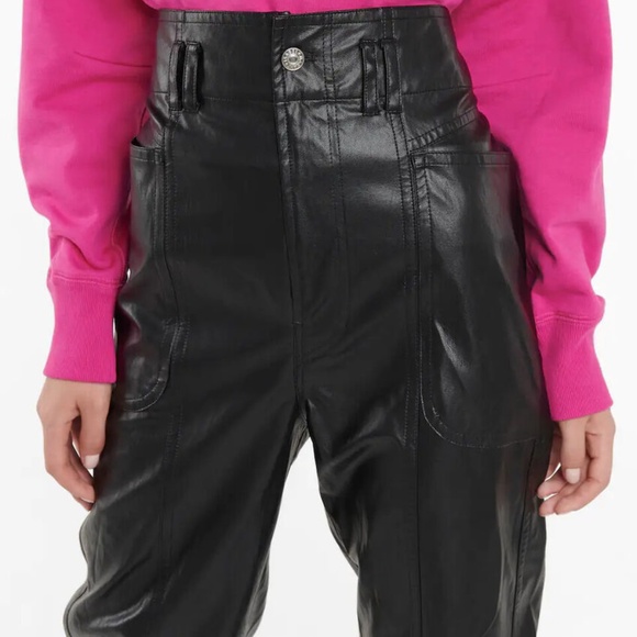 Isabel Marant Étoile | Faux-Leather Tessini Pants | US10 - Picture 3 of 12